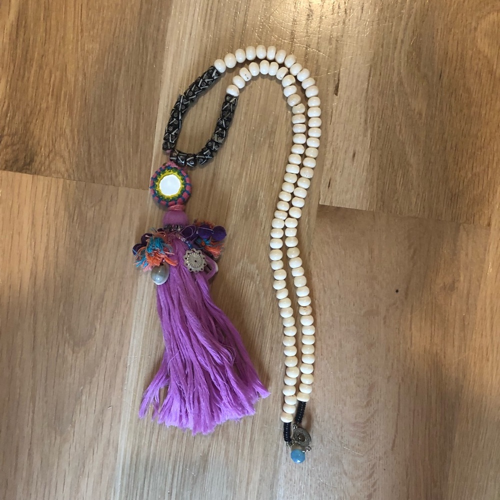 Theodosia tassel necklace